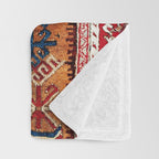 Ladik Central Anatolian Rug Print Throw Blanket Gallery Image 3