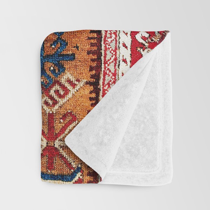 Ladik Central Anatolian Rug Print Throw Blanket Gallery Image 3