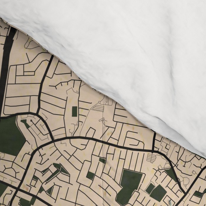 Dublin City Map of Ireland - Vintage Comforter Gallery Image 4