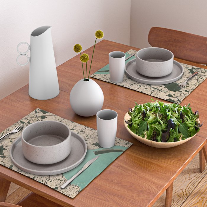 Dublin City Map of Ireland - Vintage Placemat Gallery Image 2