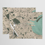 Dublin City Map of Ireland - Vintage Placemat Gallery Image 1
