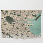 Dublin City Map of Ireland - Vintage Wall Hanging Gallery Image 1