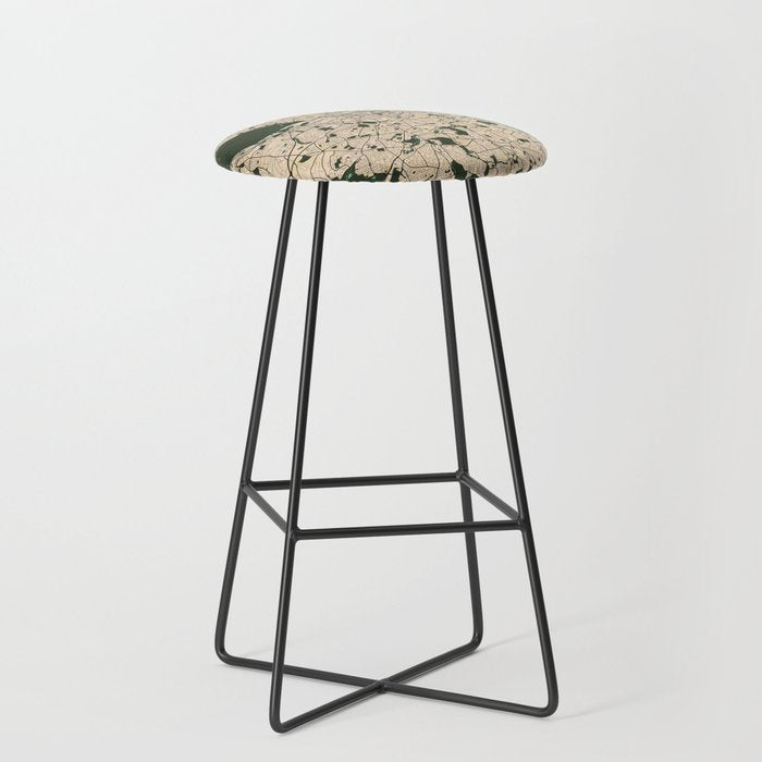 Dublin City Map of Ireland - Vintage Stool Gallery Image 1