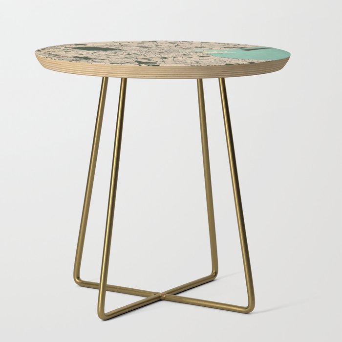 Dublin City Map of Ireland - Vintage Side Table Gallery Image 1
