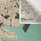 Dublin City Map of Ireland - Vintage Wall Tapestry Gallery Image 3