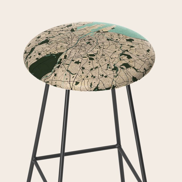 Dublin City Map of Ireland - Vintage Stool Gallery Image 2