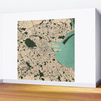 Dublin City Map of Ireland - Vintage Wall Mural Gallery Image 2