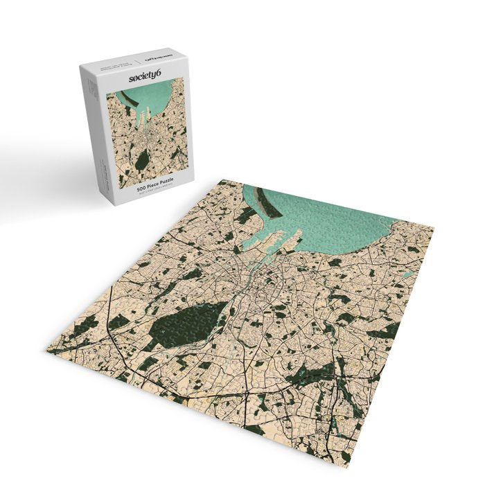 Dublin City Map of Ireland - Vintage Jigsaw Puzzle Gallery Image 2