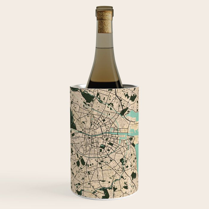 Dublin City Map of Ireland - Vintage Wine Chiller Gallery Image 1