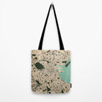 Dublin City Map of Ireland - Vintage Tote Bag Gallery Image 2