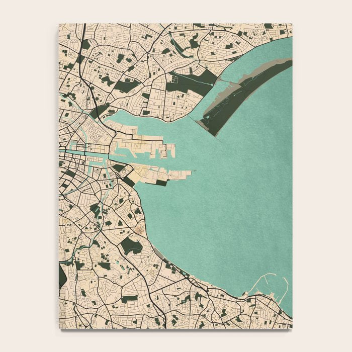 Dublin City Map of Ireland - Vintage Notebook Gallery Image 4