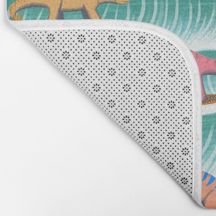 Surfosaurus - sea green  Bath Mat Gallery Image 2