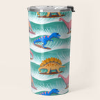 Surfosaurus - sea green  Travel Mug Gallery Image 2