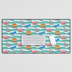 Surfosaurus - sea green  Desk Mat Gallery Image 1