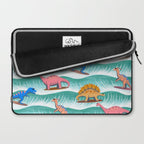 Surfosaurus - sea green  Laptop Sleeve Gallery Image 2