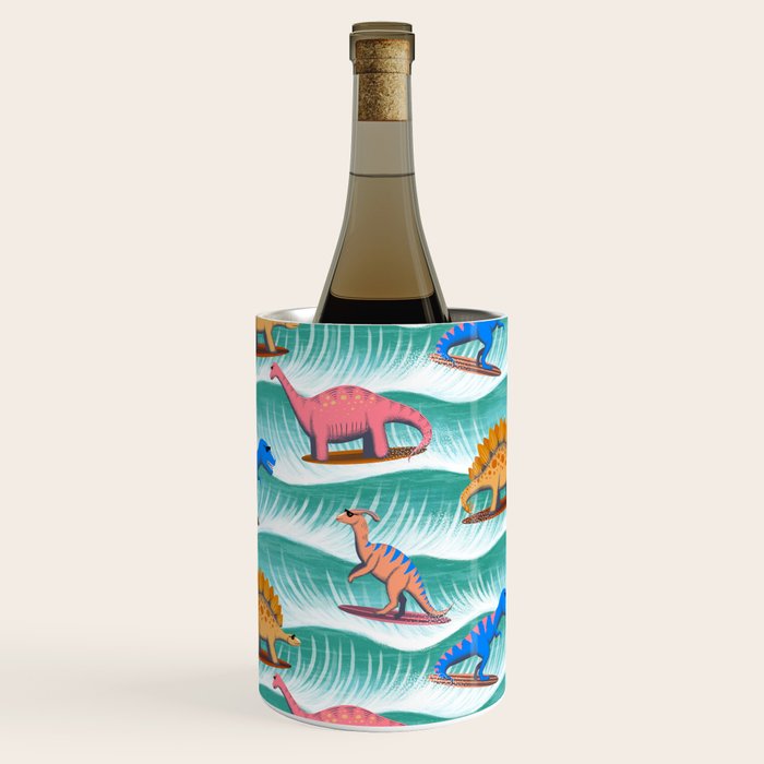 Surfosaurus - sea green  Wine Chiller Gallery Image 3