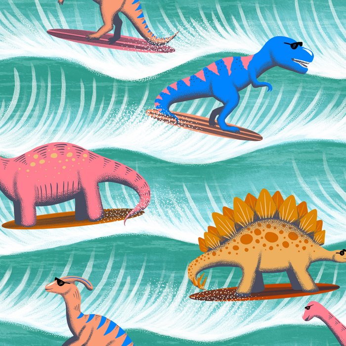 Surfosaurus - sea green  Coffee Mug Gallery Image 2