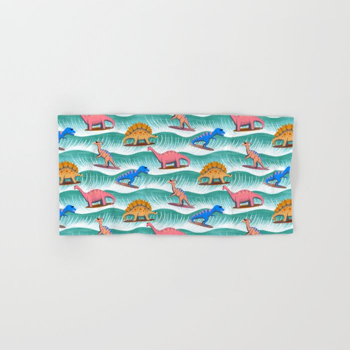 Surfosaurus - sea green  Bath Towel Gallery Image 1