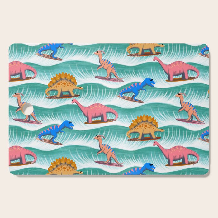 Surfosaurus - sea green  Cutting Board Gallery Image 1