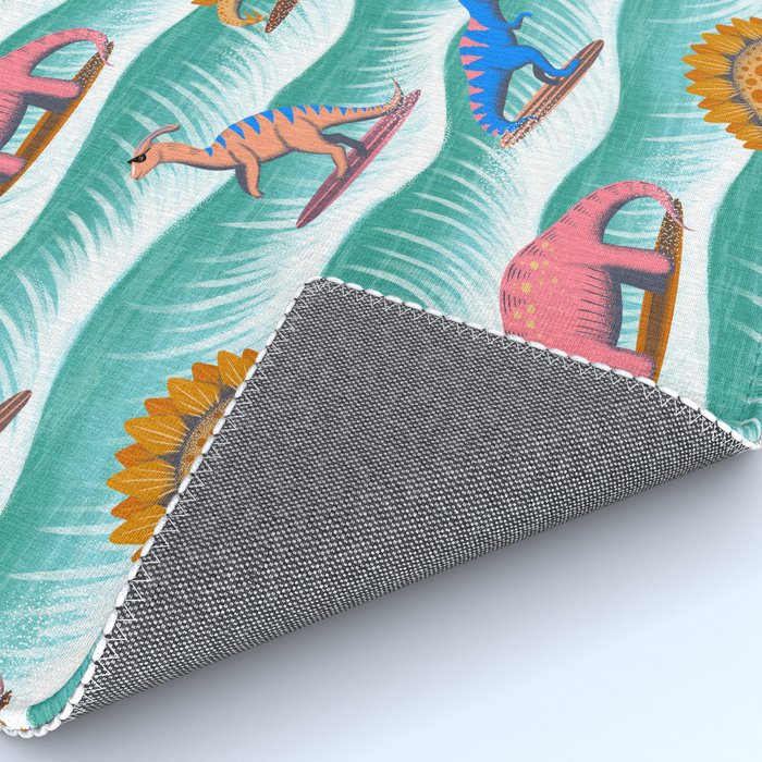 Surfosaurus - sea green  Rug Gallery Image 4