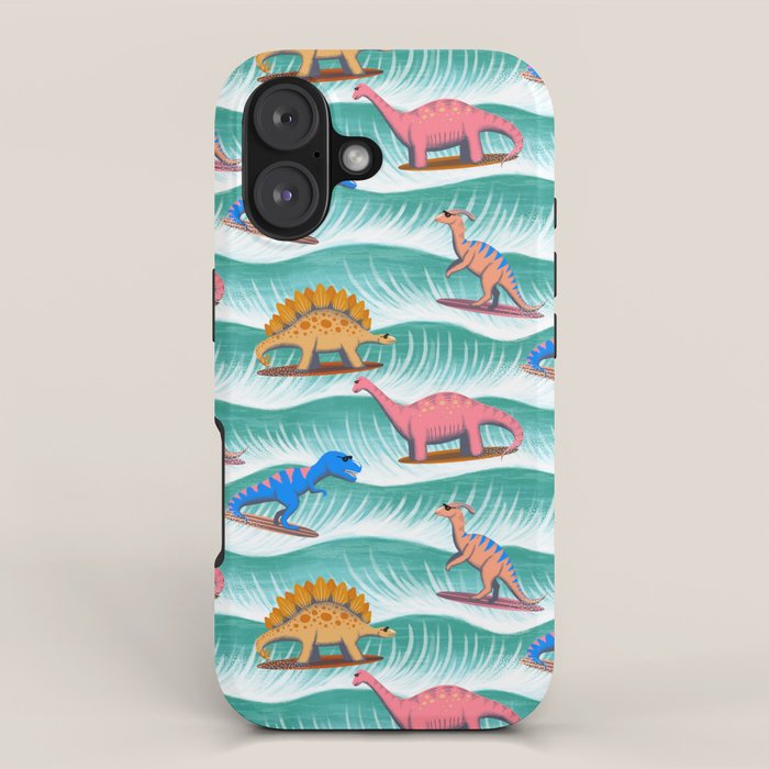 Surfosaurus - sea green  iPhone Case Gallery Image 1