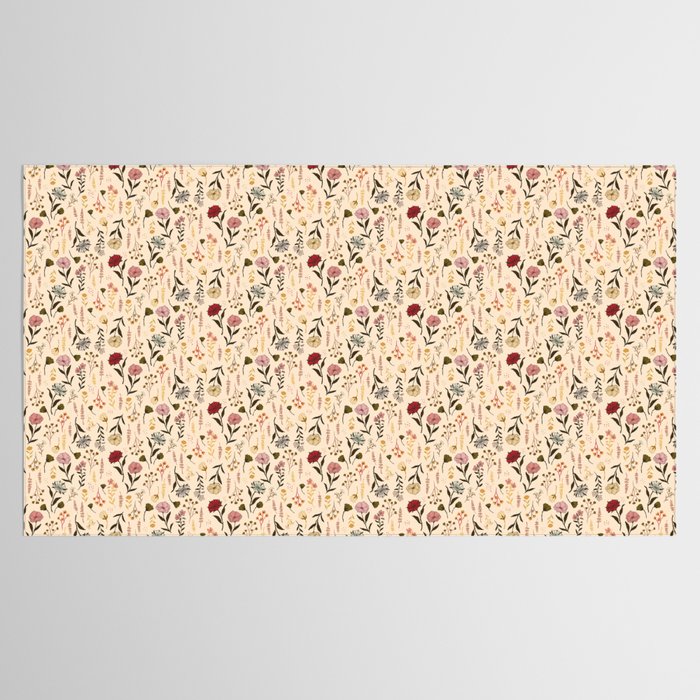 Spring Garden Flower Collection - Cream Tablecloth Gallery Image 2