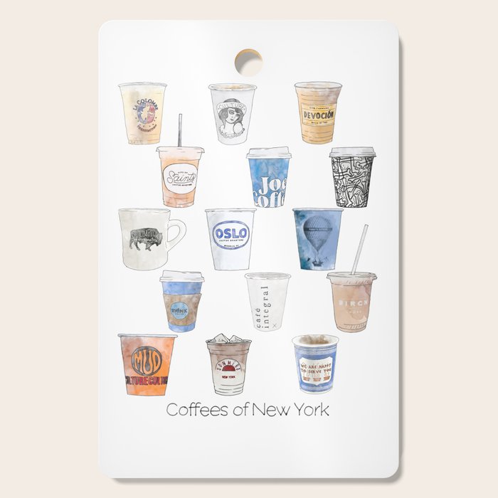 Coffees of New York Cutting Board Gallery Image 1