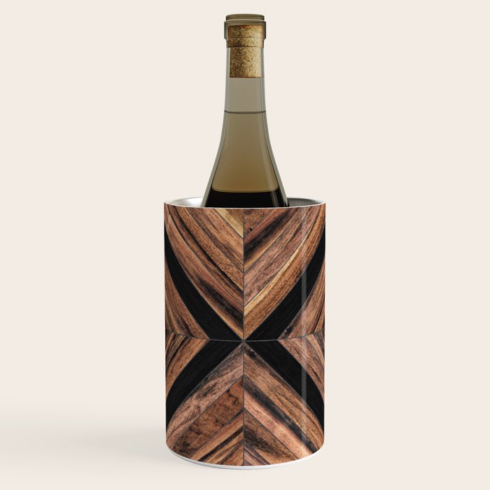 Urban Tribal Pattern No.3 - Wood Wine Chiller Gallery Image 1