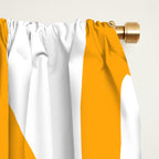 Mid Century Modern Abstract Lounge Pattern in Yellow Orange and White Window Curtain Gallery Image 2