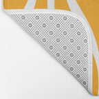 Mid Century Modern Abstract Lounge Pattern in Yellow Orange and White Bath Mat Gallery Image 2