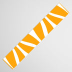 Mid Century Modern Abstract Lounge Pattern in Yellow Orange and White Table Runner Gallery Image 3