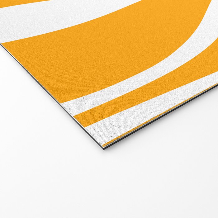 Mid Century Modern Abstract Lounge Pattern in Yellow Orange and White Welcome Mat Gallery Image 2