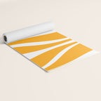 Mid Century Modern Abstract Lounge Pattern in Yellow Orange and White Yoga Mat Gallery Image 2