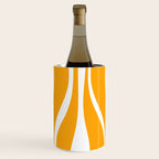 Mid Century Modern Abstract Lounge Pattern in Yellow Orange and White Wine Chiller Gallery Image 3