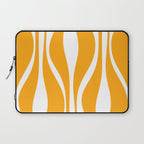 Mid Century Modern Abstract Lounge Pattern in Yellow Orange and White Laptop Sleeve Gallery Image 1