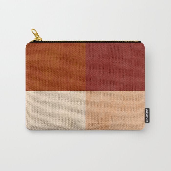 abstract retro shapes earthy 9 Carry All Pouch Gallery Image 1