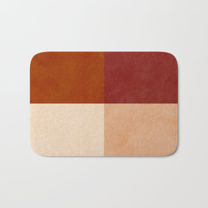 abstract retro shapes earthy 9 Bath Mat Gallery Image 1