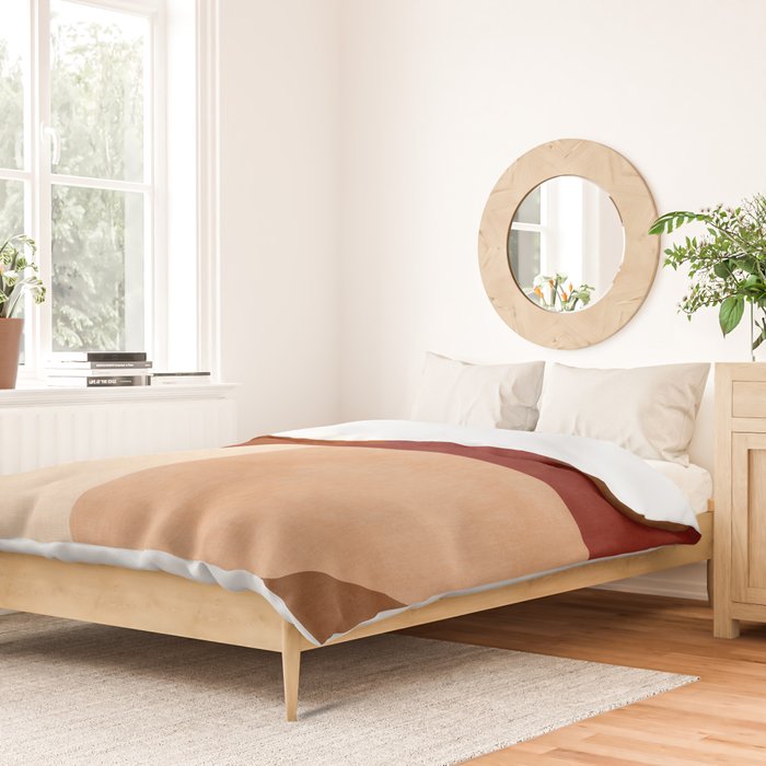 abstract retro shapes earthy 9 Duvet Cover Gallery Image 2