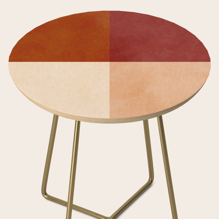 abstract retro shapes earthy 9 Side Table Gallery Image 2