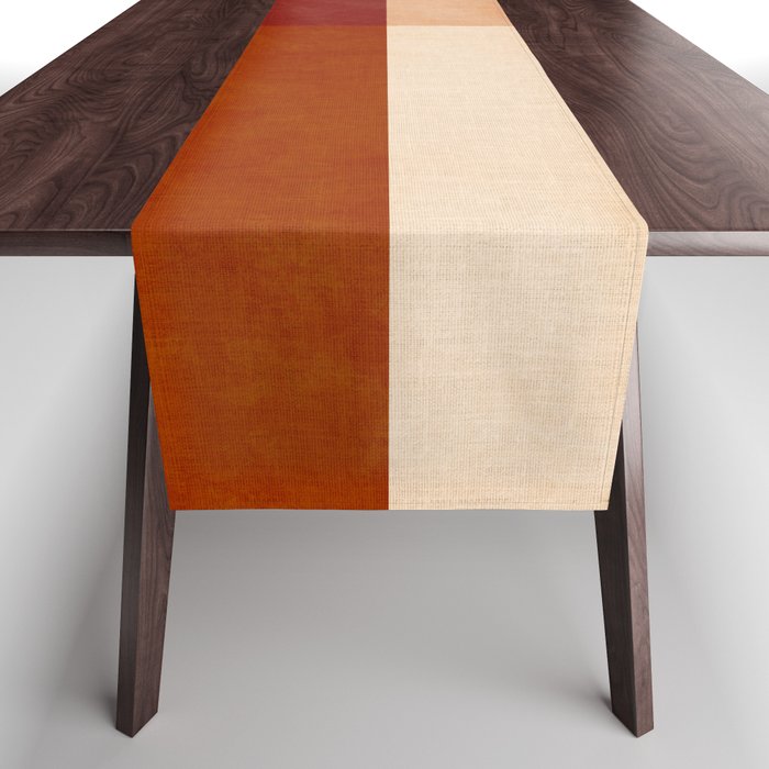 abstract retro shapes earthy 9 Table Runner Gallery Image 1