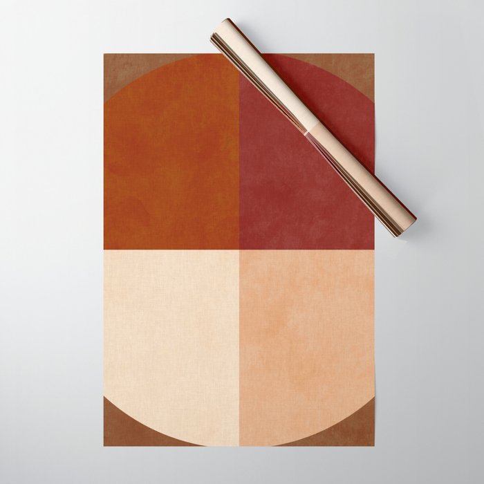 abstract retro shapes earthy 9 Wrapping Paper Gallery Image 1
