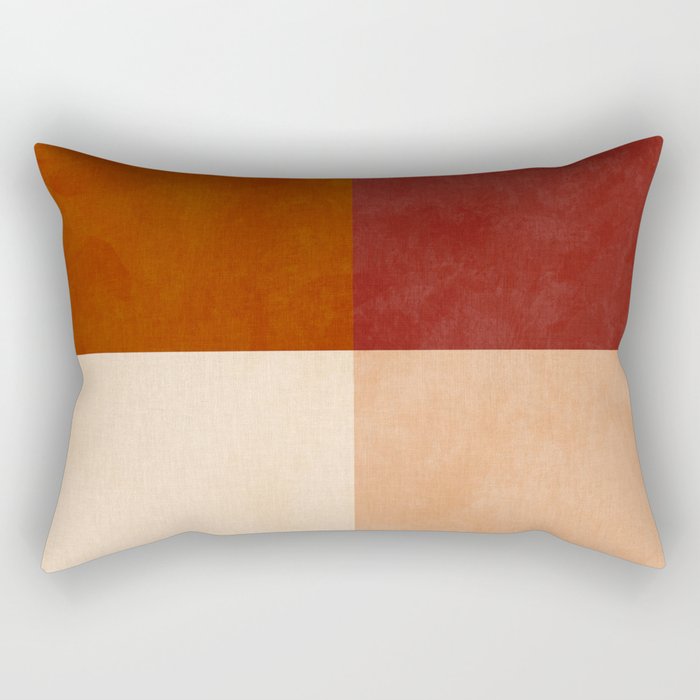abstract retro shapes earthy 9 Rectangular Pillow Gallery Image 1