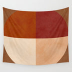 abstract retro shapes earthy 9 Wall Tapestry Gallery Image 4