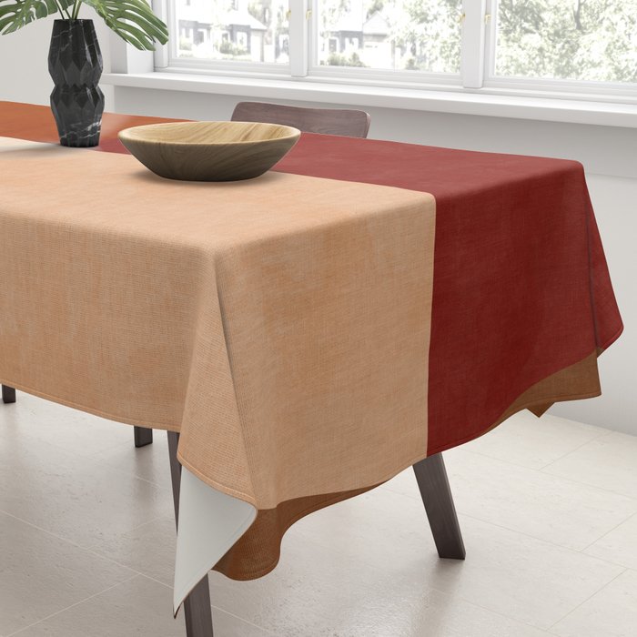 abstract retro shapes earthy 9 Tablecloth Gallery Image 3