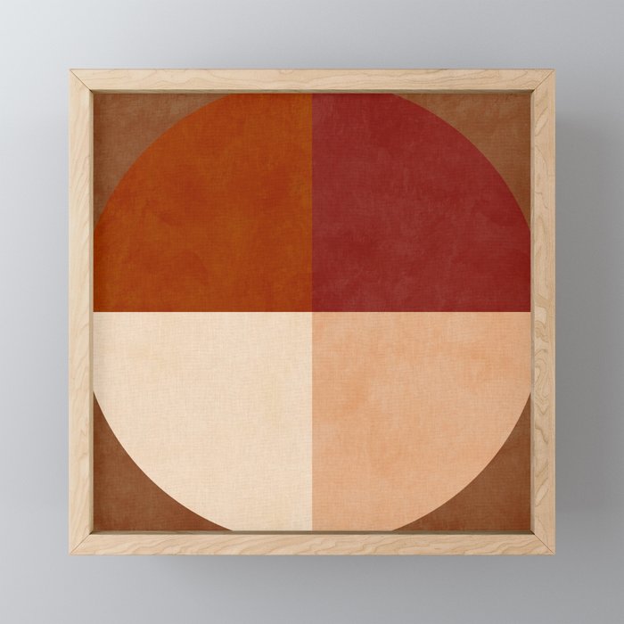 abstract retro shapes earthy 9 Mini Art Print Gallery Image 1