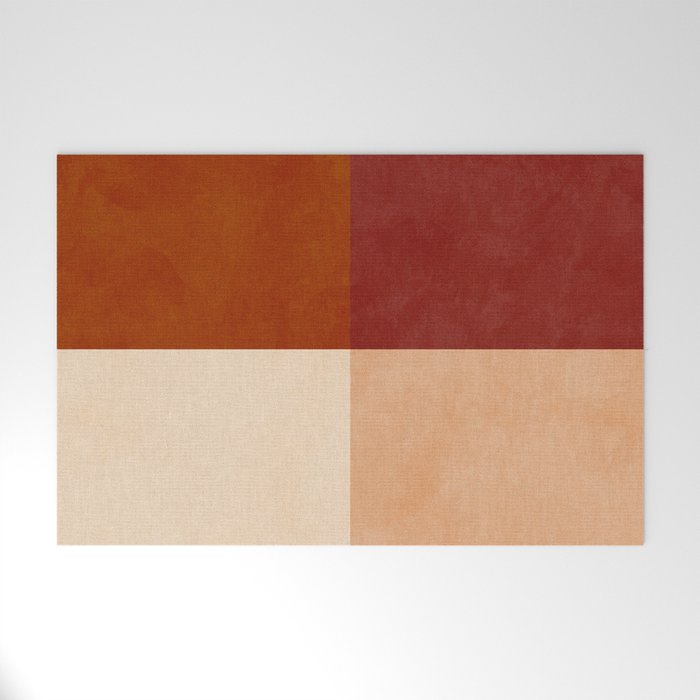 abstract retro shapes earthy 9 Welcome Mat Gallery Image 1