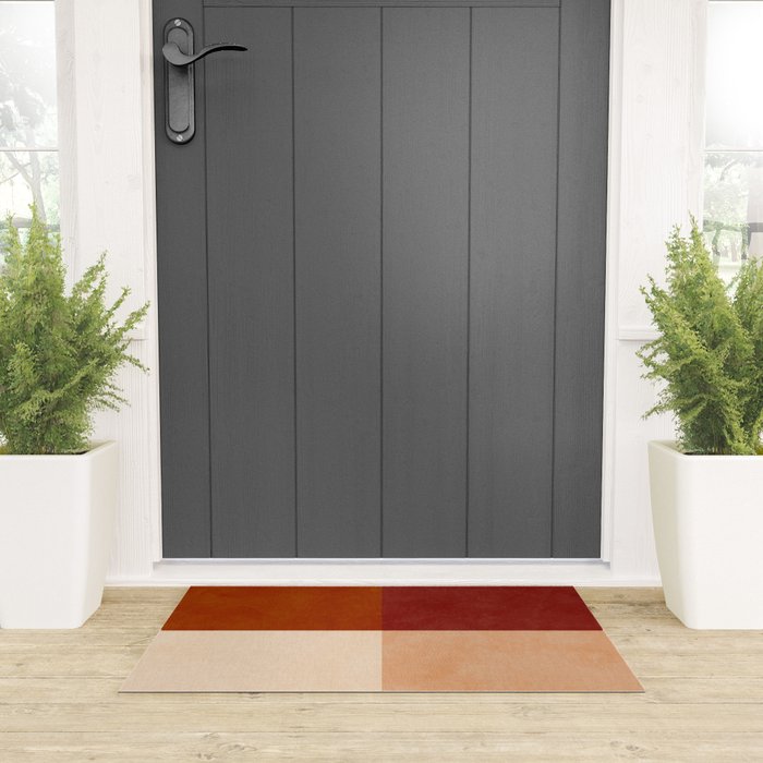 abstract retro shapes earthy 9 Welcome Mat Gallery Image 3