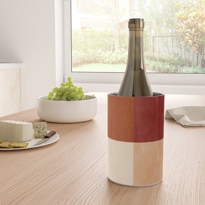 abstract retro shapes earthy 9 Wine Chiller Gallery Image 4