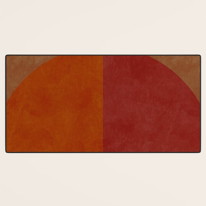 abstract retro shapes earthy 9 Desk Mat Gallery Image 3