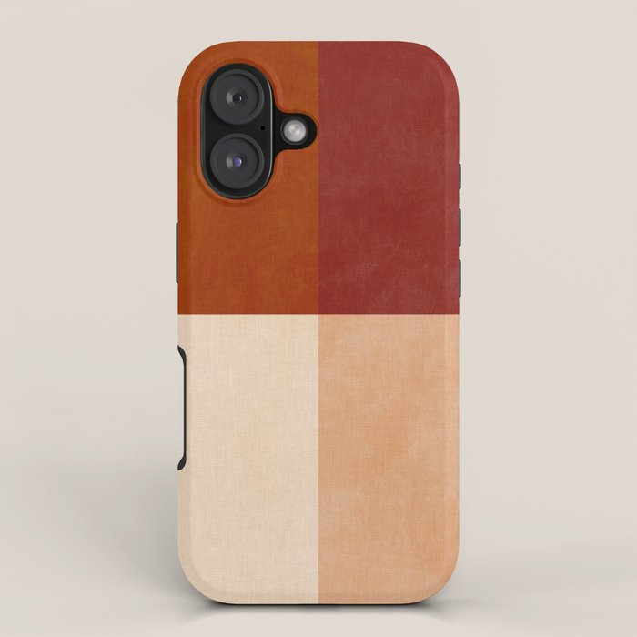 abstract retro shapes earthy 9 iPhone Case Gallery Image 1